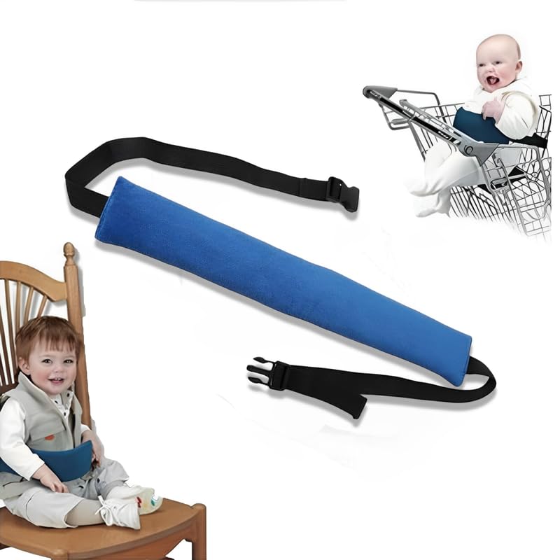 Safe-O-Kid- Baby Chair Safety Seat Strap Baby, Seat Belt for Travel/Home- Blue