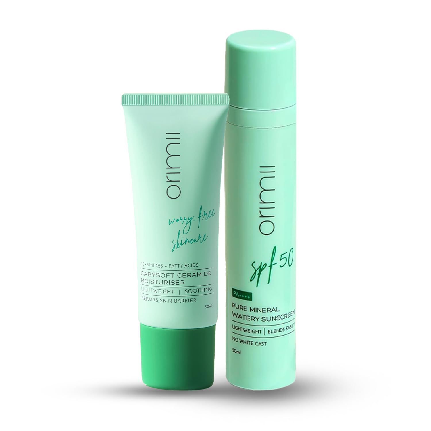 Orimii Babysoft Moisturizer and Mineral Sunscreen Combo, SPF 50, Pregnancy Safe