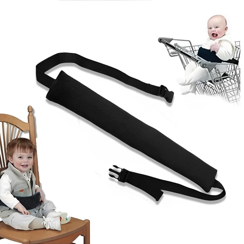 Safe-O-Kid- Baby Chair Safety Seat Strap Baby, Seat Belt for Travel/Home- Black