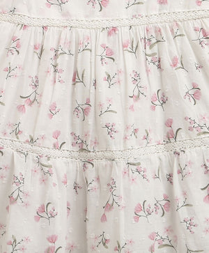 Sweetlime By AS Blossom Breeze Organic Cotton Baby Dress with Hairband – White - The Mom Store