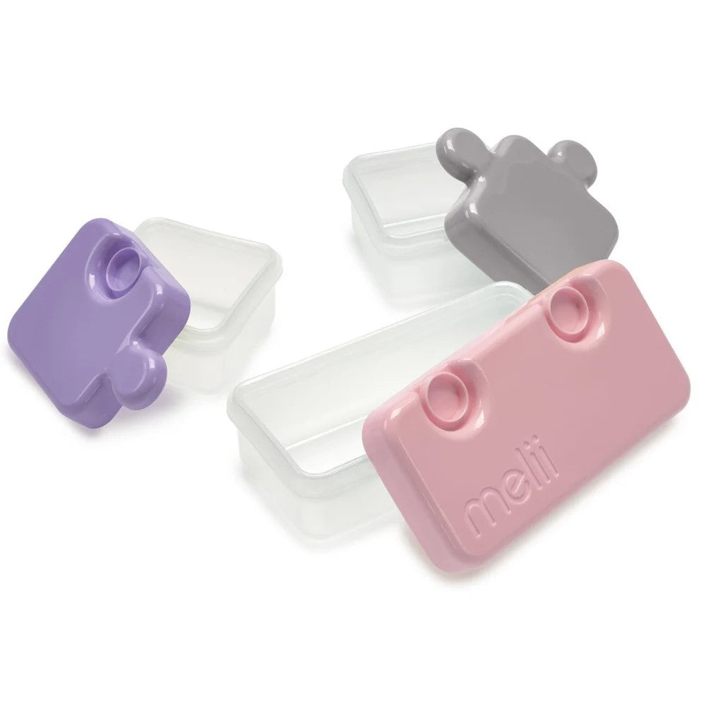 Melii Puzzle Container- 1 pack Purple, Grey & Pink