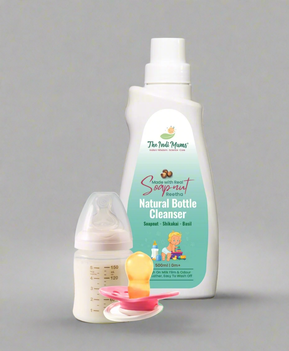 The Indi Mums Reetha, Shikakai & Basil Bottle Cleaning Liquid 500 ML