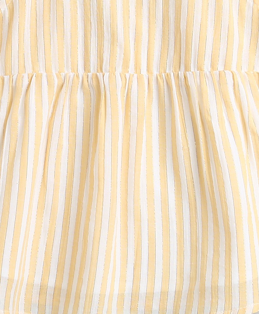 Sweetlime By As Yarn Dyed Cotton Lurex Yellow Striped Luxrex Co-ord Set