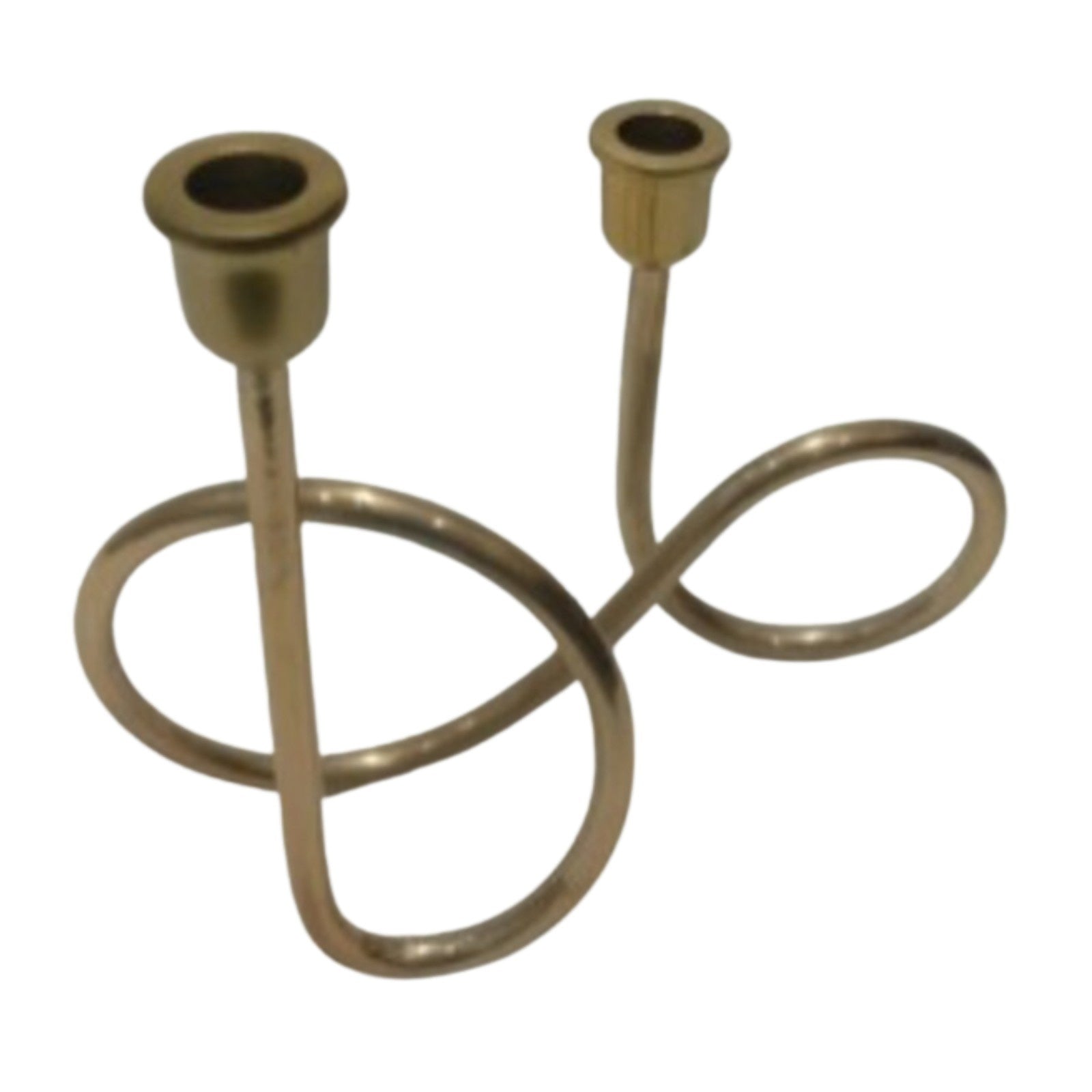 Swen BOAIN, modern brass infinity loop cndlestick holder by SWEN