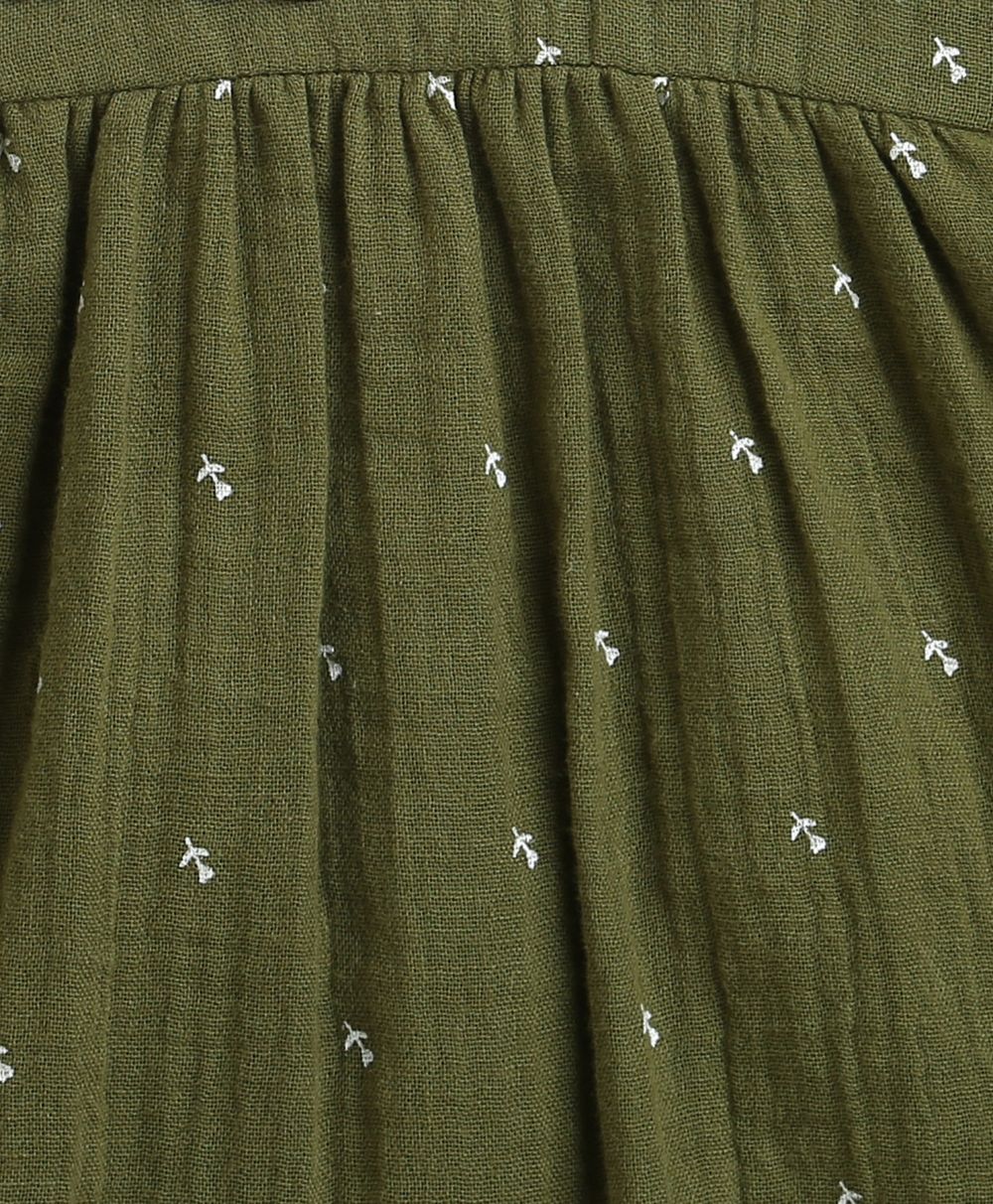 Sweetlime By AS Peter Pan Collar Olive Green Cotton Dress.