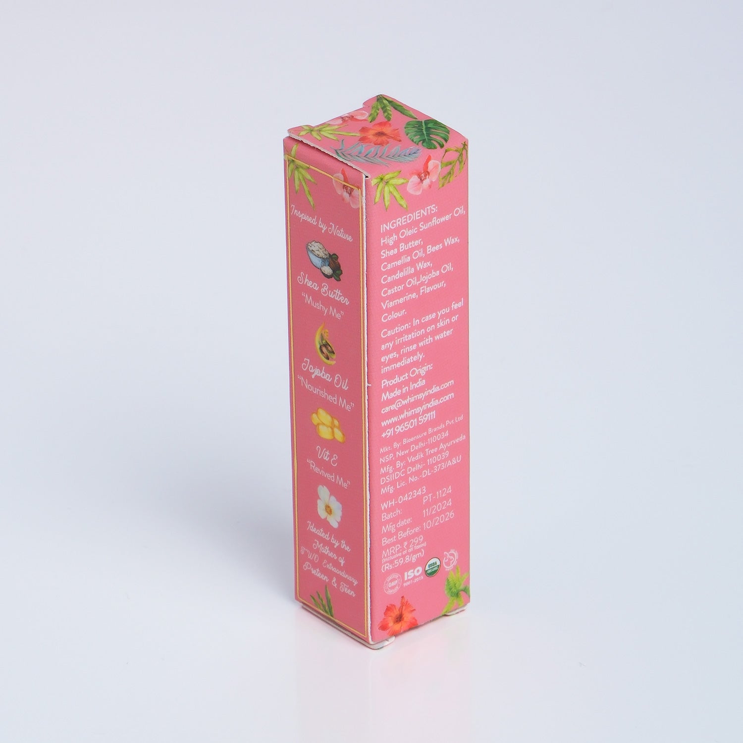Whimsy Beauty Natural, Organic Tinted Lip Balm For Kids & Teens (Georgia) - 5 ml