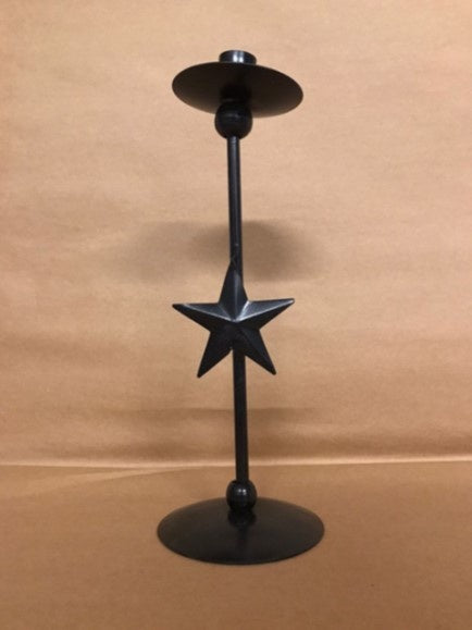 Swen MADALINA, tall midnight Star Taper Candle Holder by SWEN