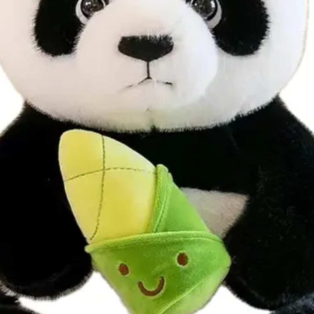 CuddleNest 28 cm Adorable Panda with Corn Soft Toy - Cute Plush Companion for Kids for Boys & Girls