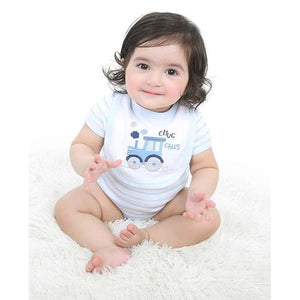5pcs Matching Combo Set, Little Train, Blue - Little Surprise Box5pcs Matching Combo Set, Little Train, Blue