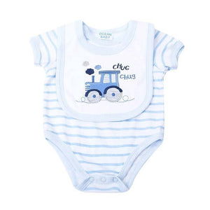 5pcs Matching Combo Set, Little Train, Blue - Little Surprise Box5pcs Matching Combo Set, Little Train, Blue