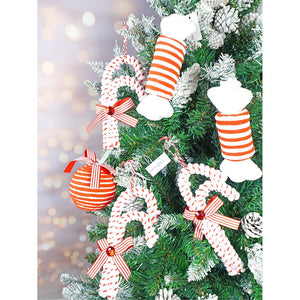 6 pcs Trio Candyland themed Christmas Tree Ornaments - XMAS TREE ORNAMENTS