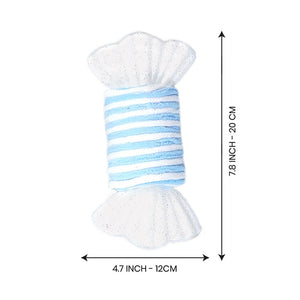6 pcs Trio Pastel Blue Candy land themed Christmas Tree Ornaments - XMAS TREE ORNAMENTS