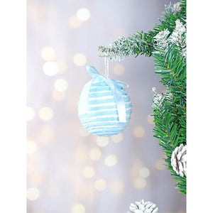 6 pcs Trio Pastel Blue Candy land themed Christmas Tree Ornaments - XMAS TREE ORNAMENTS
