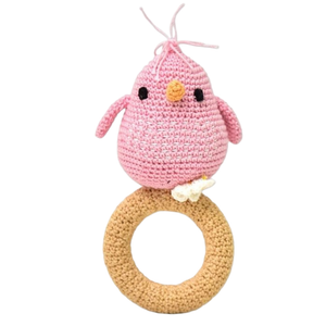 Happy Threads | Eco-Friendly Crochet Bird Rattle - Handmade & Baby-Safe - The Mom Store