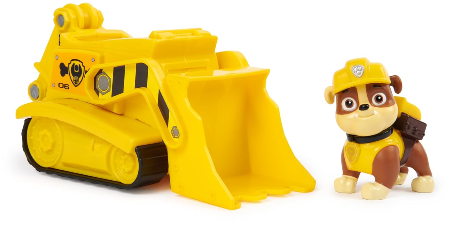 PAW Patrol Rubble's Diggin' Bulldozer with Action Figure, for Age 3 and Up