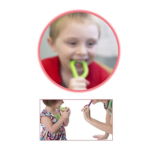 Safe-O-Kid® P-Shape Chewy Tube for Autism- (Green Pack of 2)