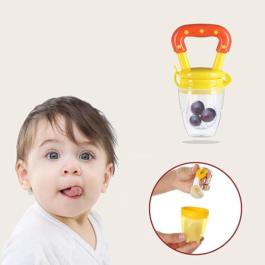 Safe-O-Kid, Silicone Fruit Nibbler (S)- Yellow