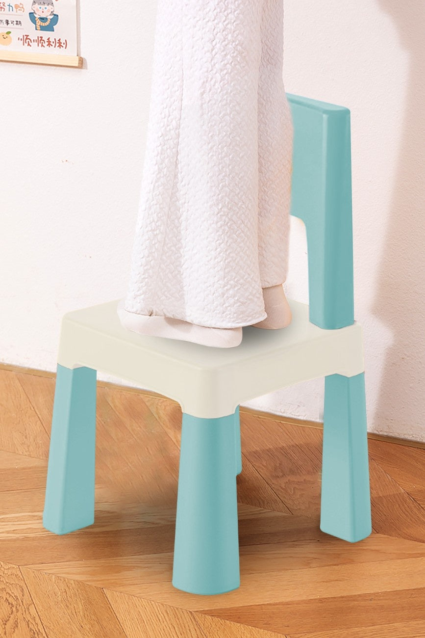OPlus Learning Chair for Kids - Pastel Blue and white