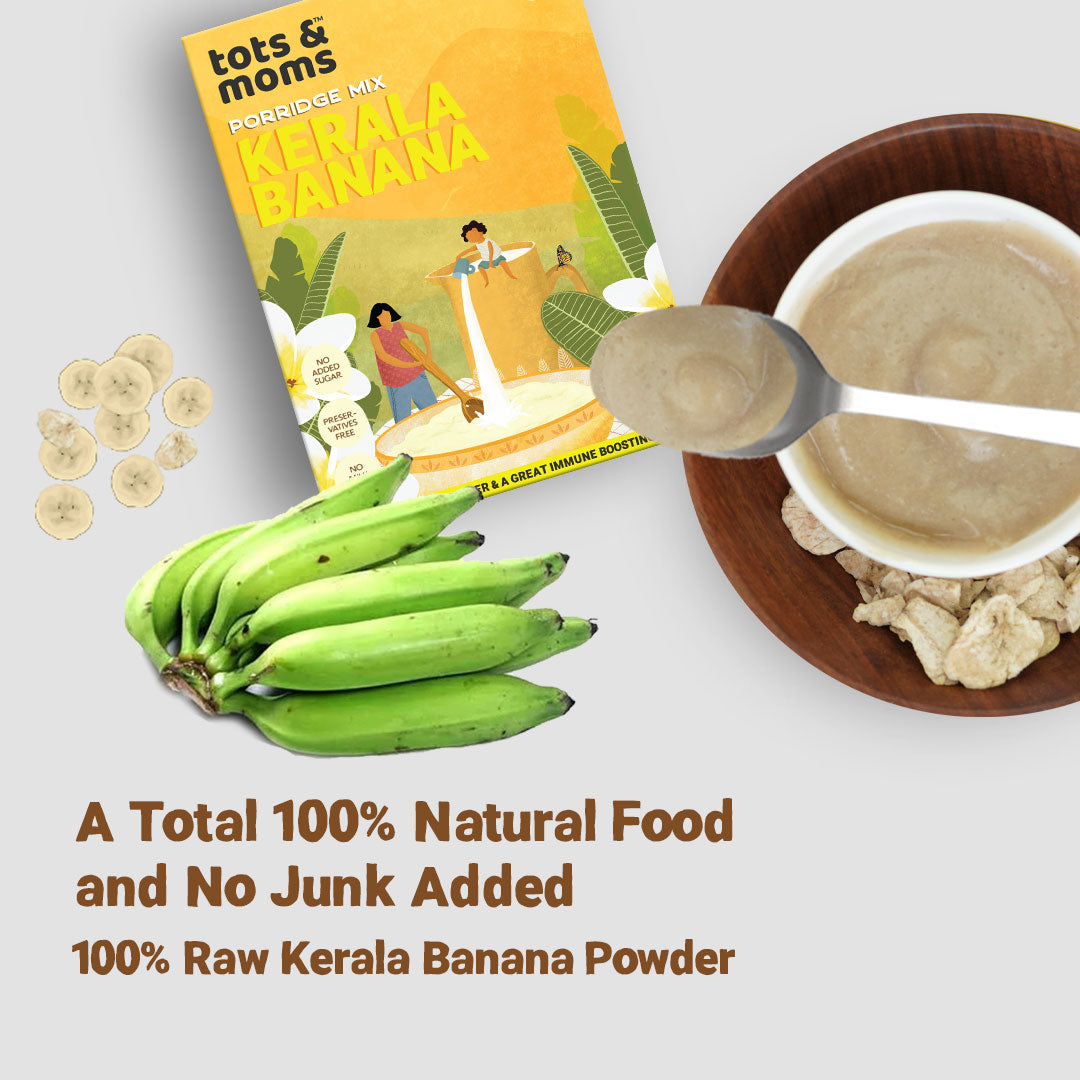 Tots & Moms Calcium Rich Raw Kerala Banana Powder for Baby - 8+ Months, 200g