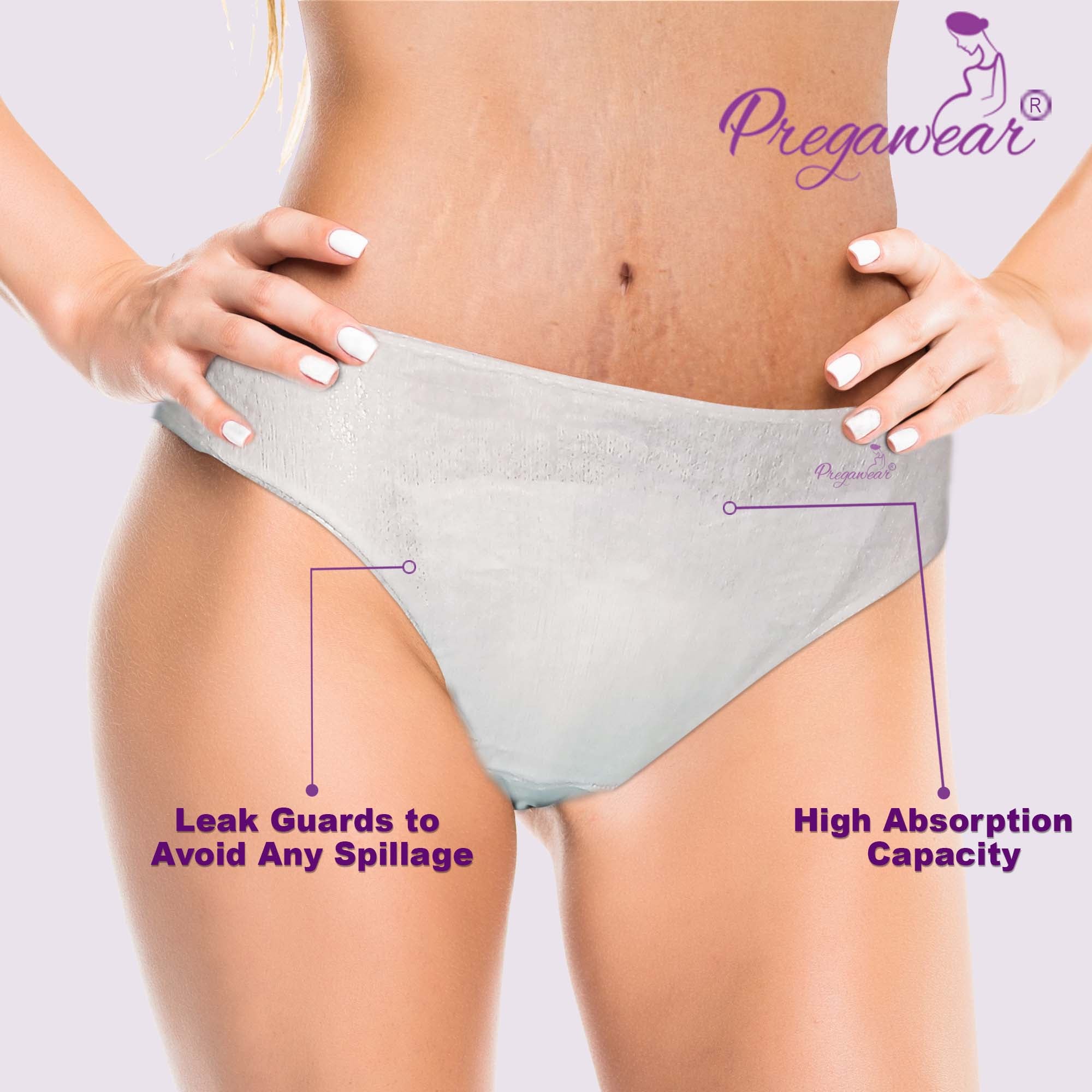 Pregawear Lochia Maternity Panty Disposable Pregnancy Postpartum Absorption Kit