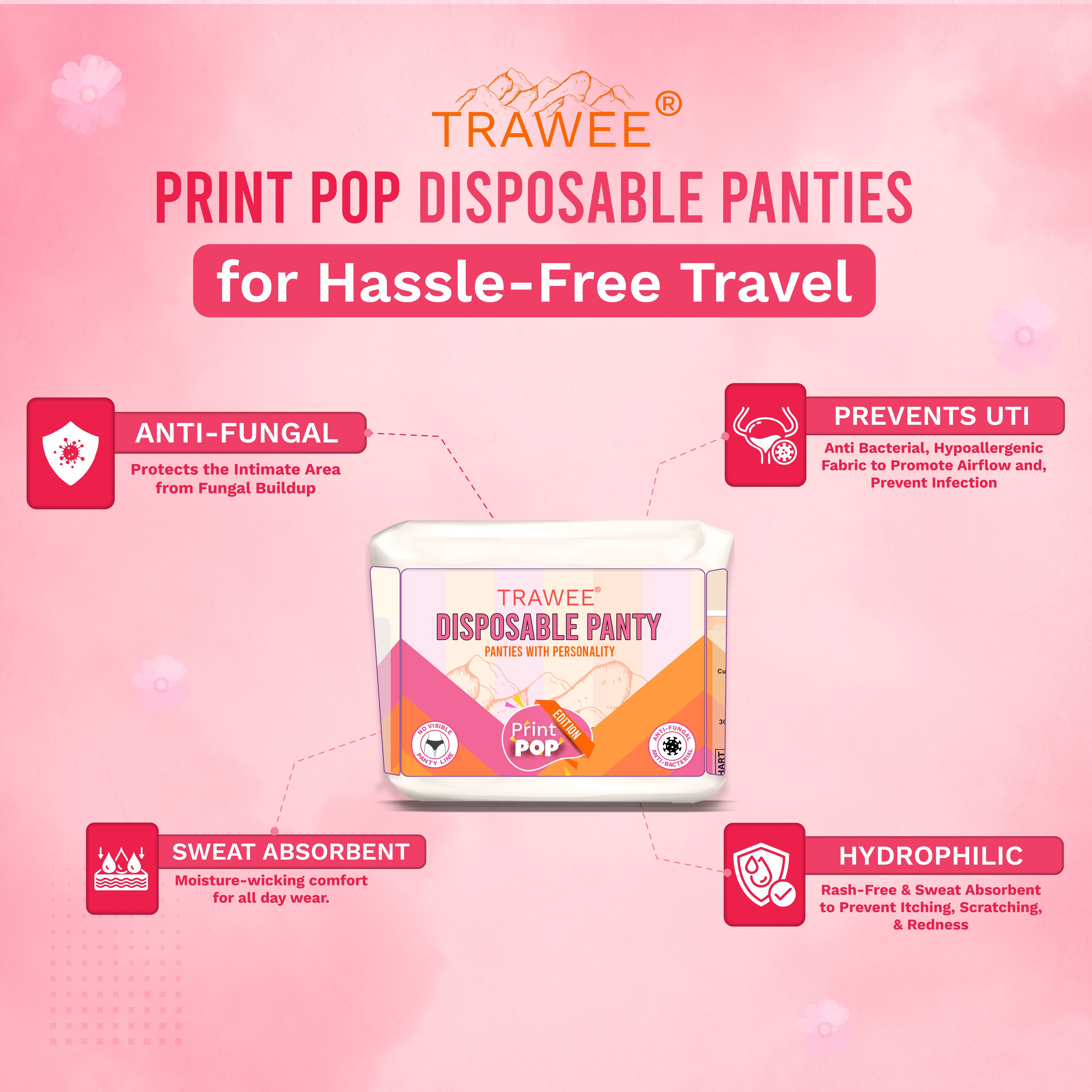 Trawee Disposable Panties – Rash-Free Antibacterial