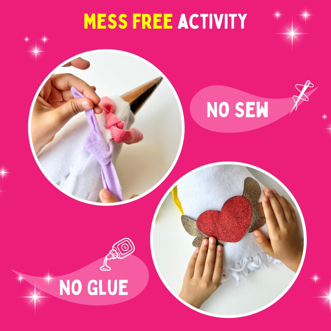 PepPlay unicorn pillow DIY kit art craft activity kit for kids 43pieces