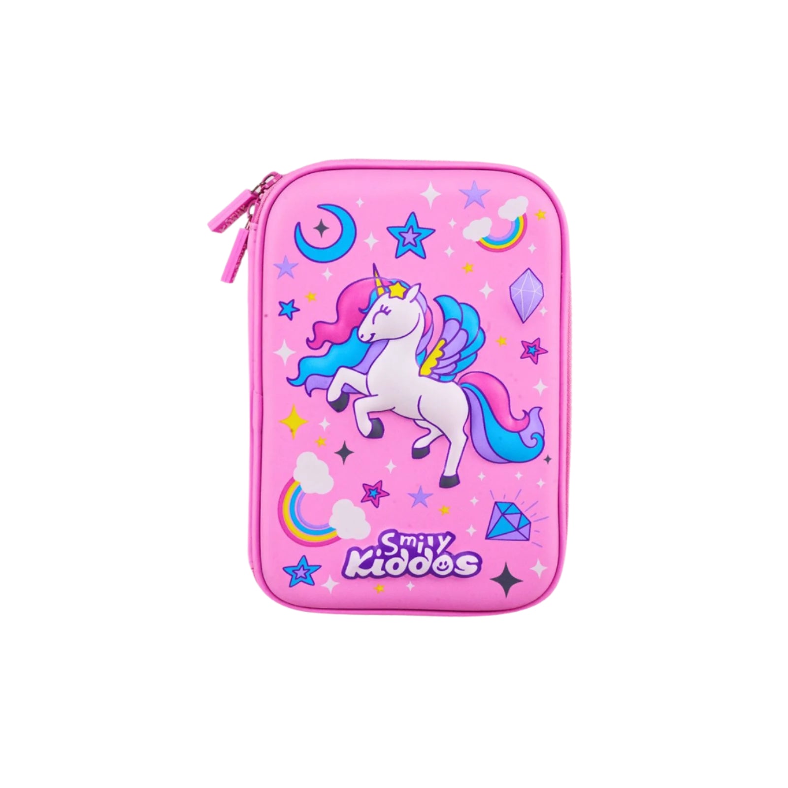 Smily Kiddos Sky Unicorn Single Compartment Pencil Case V3 - Pink