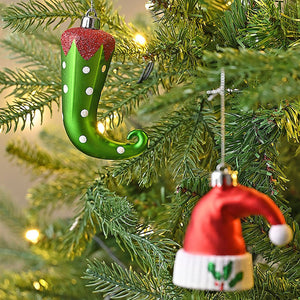 70 pcs Red & Green Elf Hat themed Christmas Balls tree hanging, Xmas Decoration set. - Christmas