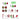 70 pcs Red & Green Elf Hat themed Christmas Balls tree hanging, Xmas Decoration set. - Christmas