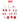 70 pcs Red & White gingerbread themed Christmas Balls tree hanging,Xmas Decoration set. - Christmas