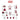 70 pcs Red & White Santa Claus themed Christmas Balls tree hanging, Xmas Decoration set. - Christmas