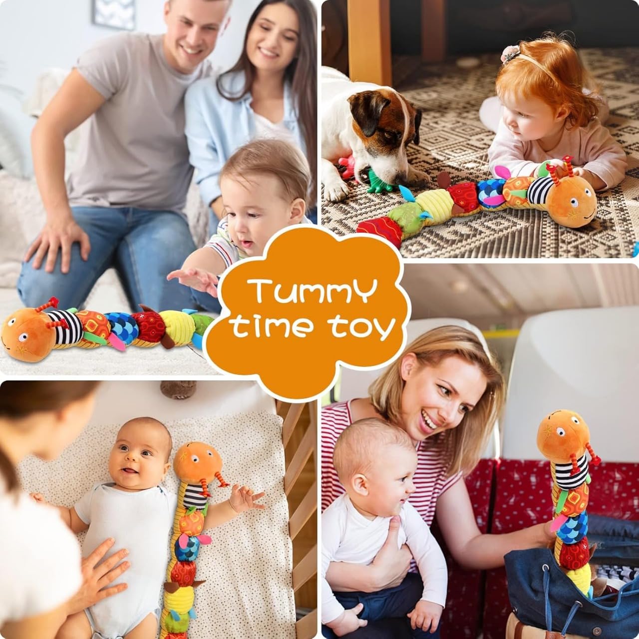 Turtlebee Baby Musical Worm Soft Toy