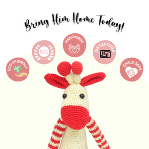 Happy Threads | Giphy Giraffe| 36 cms | Super Cute | Soft Toy | For Girls & Boys | Giraffe Soft Toy - The Mom Store