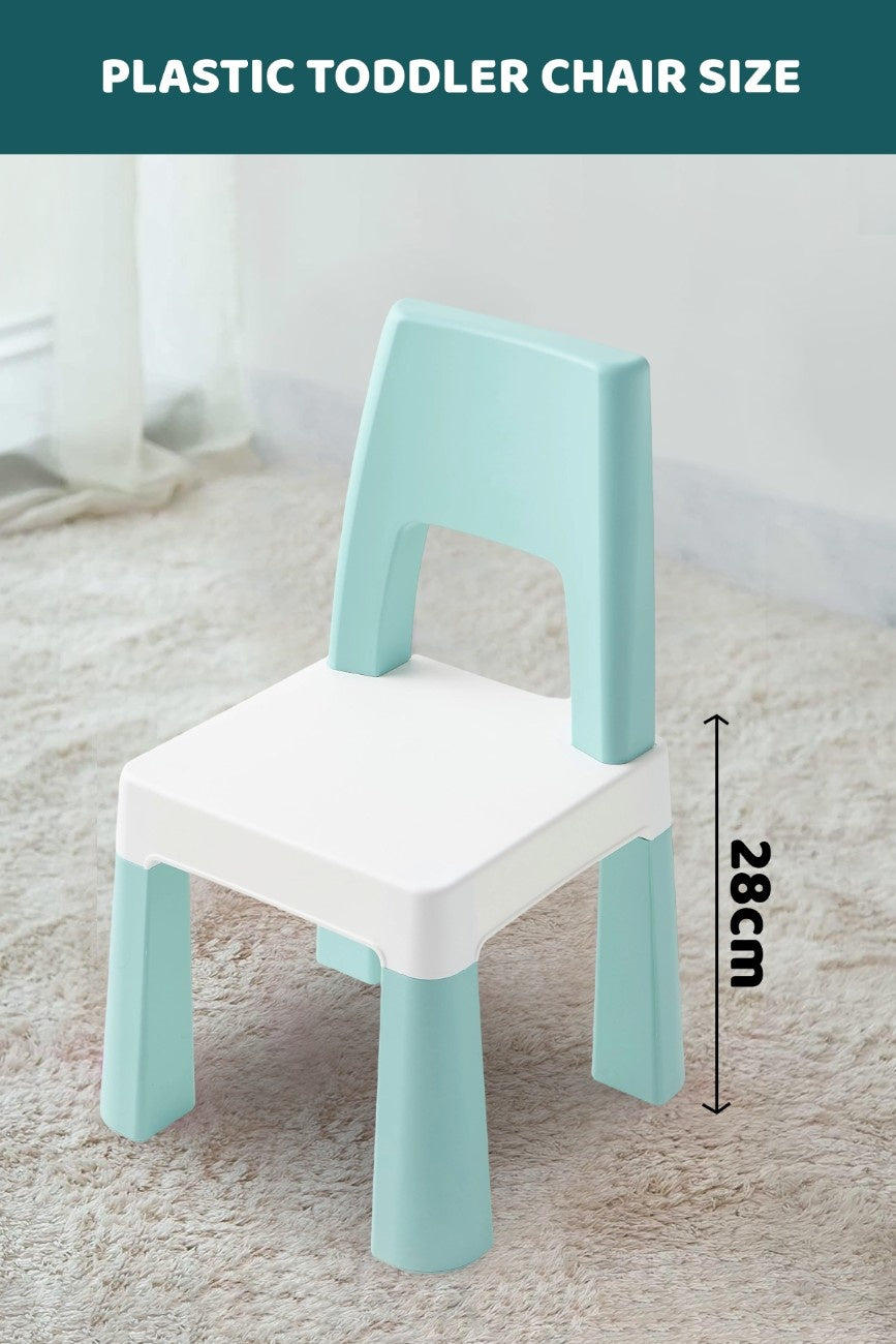 OPlus Learning Chair for Kids - Pastel Blue and white