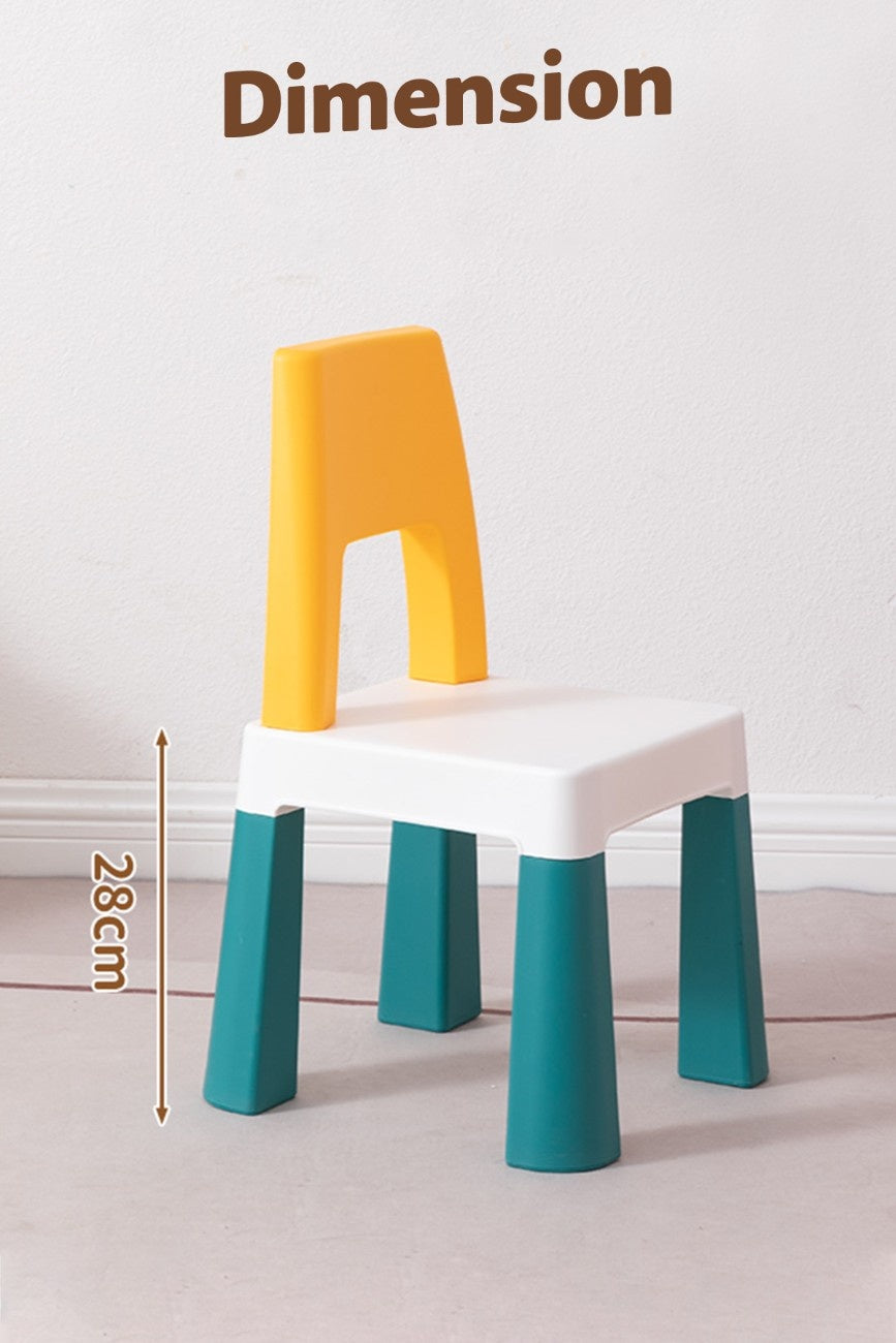 OPlus Learning Chair for Kids - Yellow, white and Blue