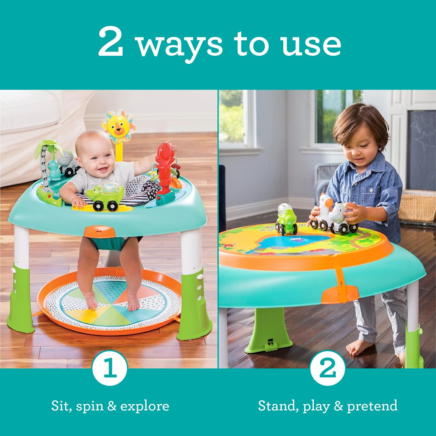 Infantino 2-in-1 Sit Spin and Stand Entertainer and Activity Table