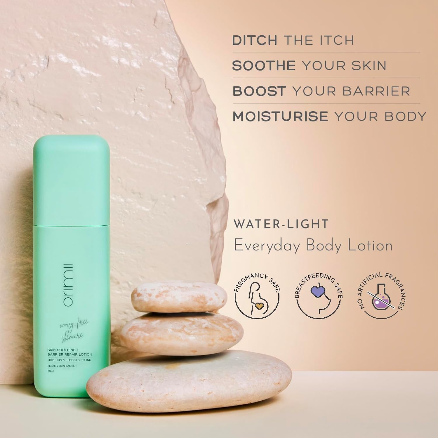 Orimii Body Lotion: Moisturizes Dry Skin, Reduces Irritation, Pregnancy & Breastfeeding Safe