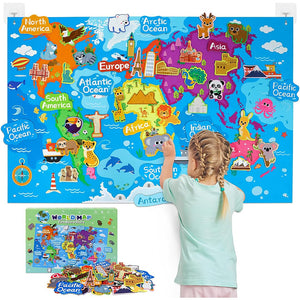 TurtleBee Little Explorer- Montessori World Map - The Mom Store