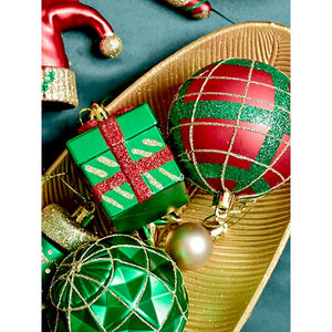 78pcs Green & Red Big size Mittens themed assorted Christmas Ball & xmas decoration set - Christmas