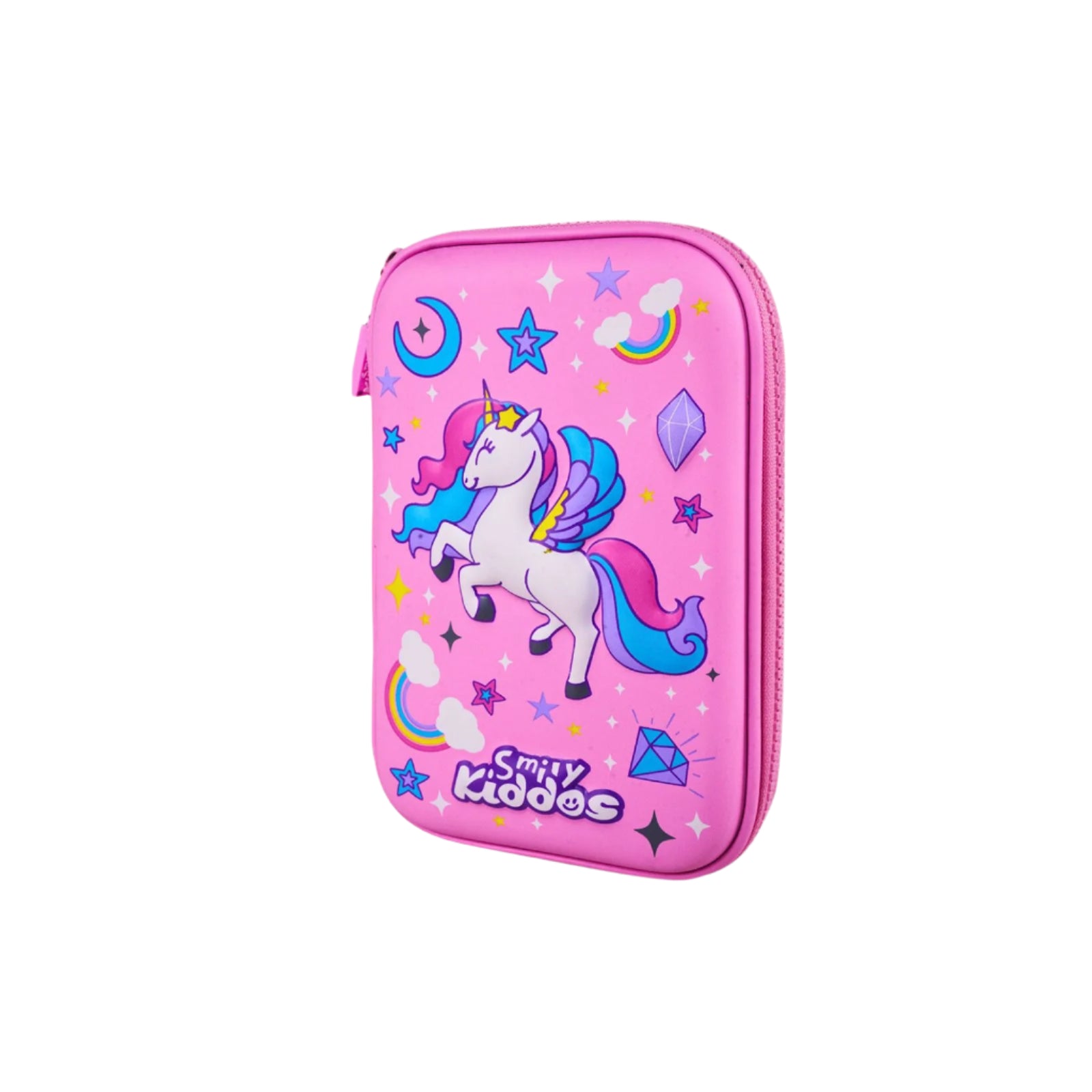 Smily Kiddos Sky Unicorn Single Compartment Pencil Case V3 - Pink