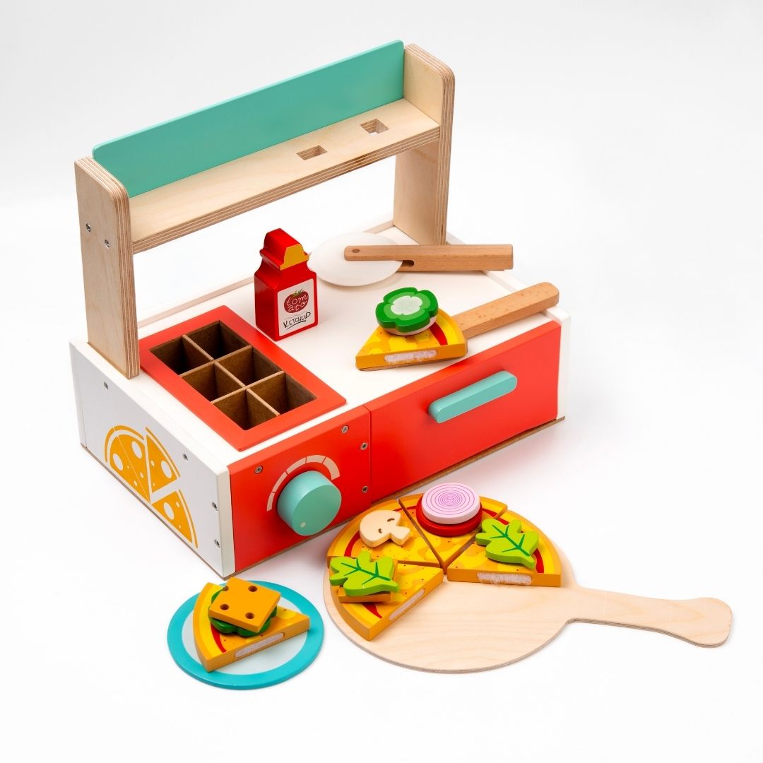 Cots & Cuddles Wooden Pizza Making Toy for Kids