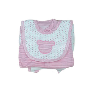 8 pcs Pink Bear Baby Girl/Boy Clothes Set (0 - 3 months) - Baby Gifting
