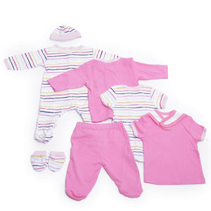 8 pcs Pink Sheep Baby Girl/Boy Clothes Set - 3 - 6 months Baby Gifting