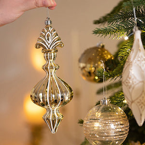 80 pcs Classic Gold & White Chandelier themed Christmas Balls tree hanging, Xmas Decoration set. - Christmas