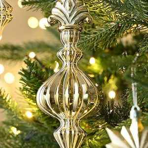 80 pcs Classic Gold & White Chandelier themed Christmas Balls tree hanging, Xmas Decoration set. - Christmas