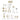 80 pcs Classic Gold & White Chandelier themed Christmas Balls tree hanging, Xmas Decoration set. - Christmas