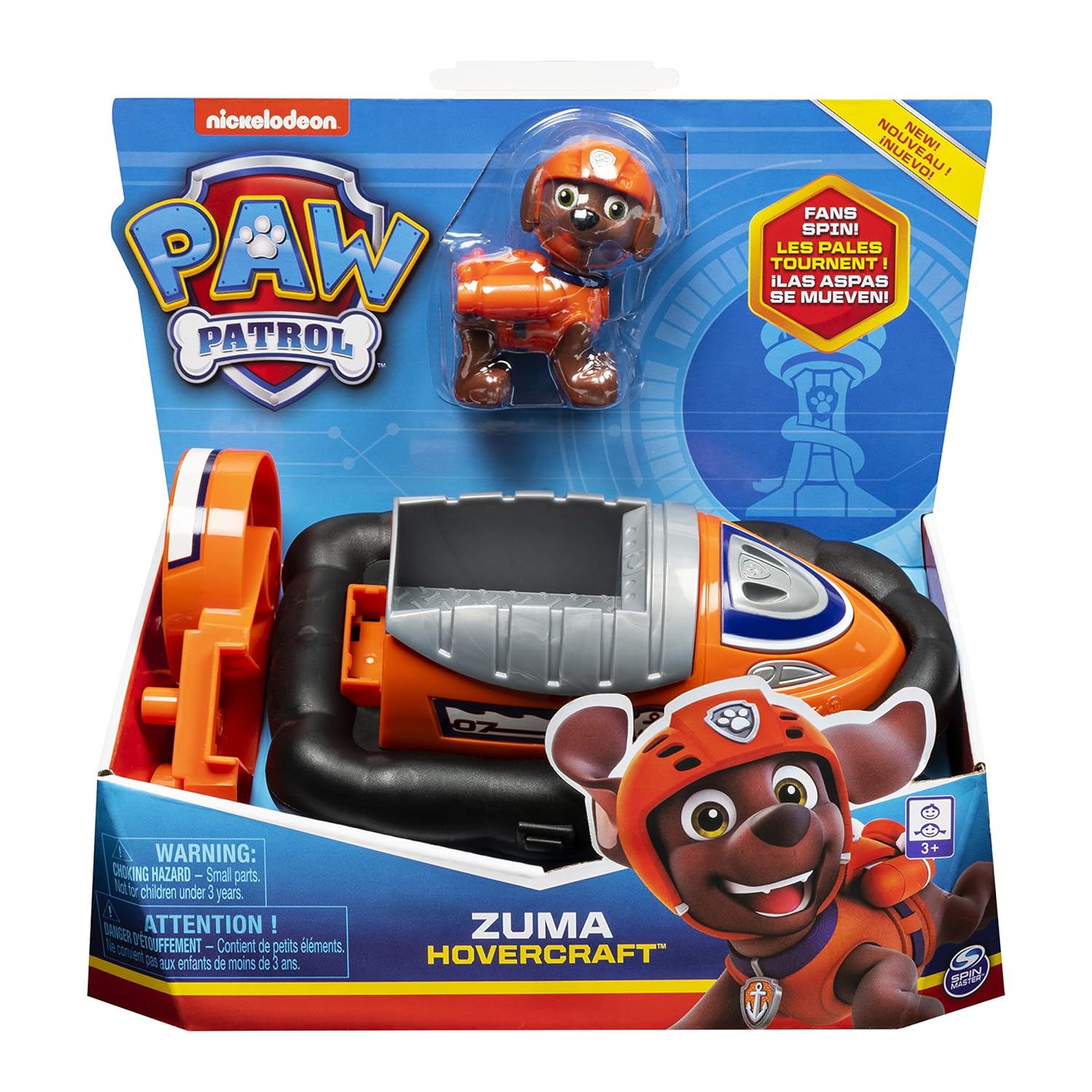 PAW Patrol Zuma’s Hovercraft Vehicle with Figure, for Age 3 and Up