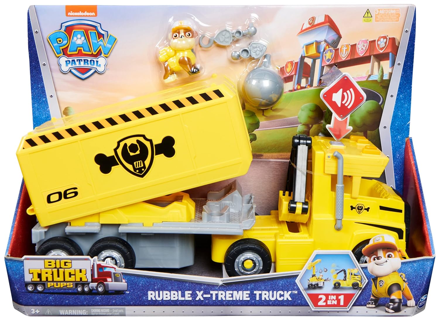 Paw Patrol Rubble Big Rig Vehicle with Collectible Action Figure