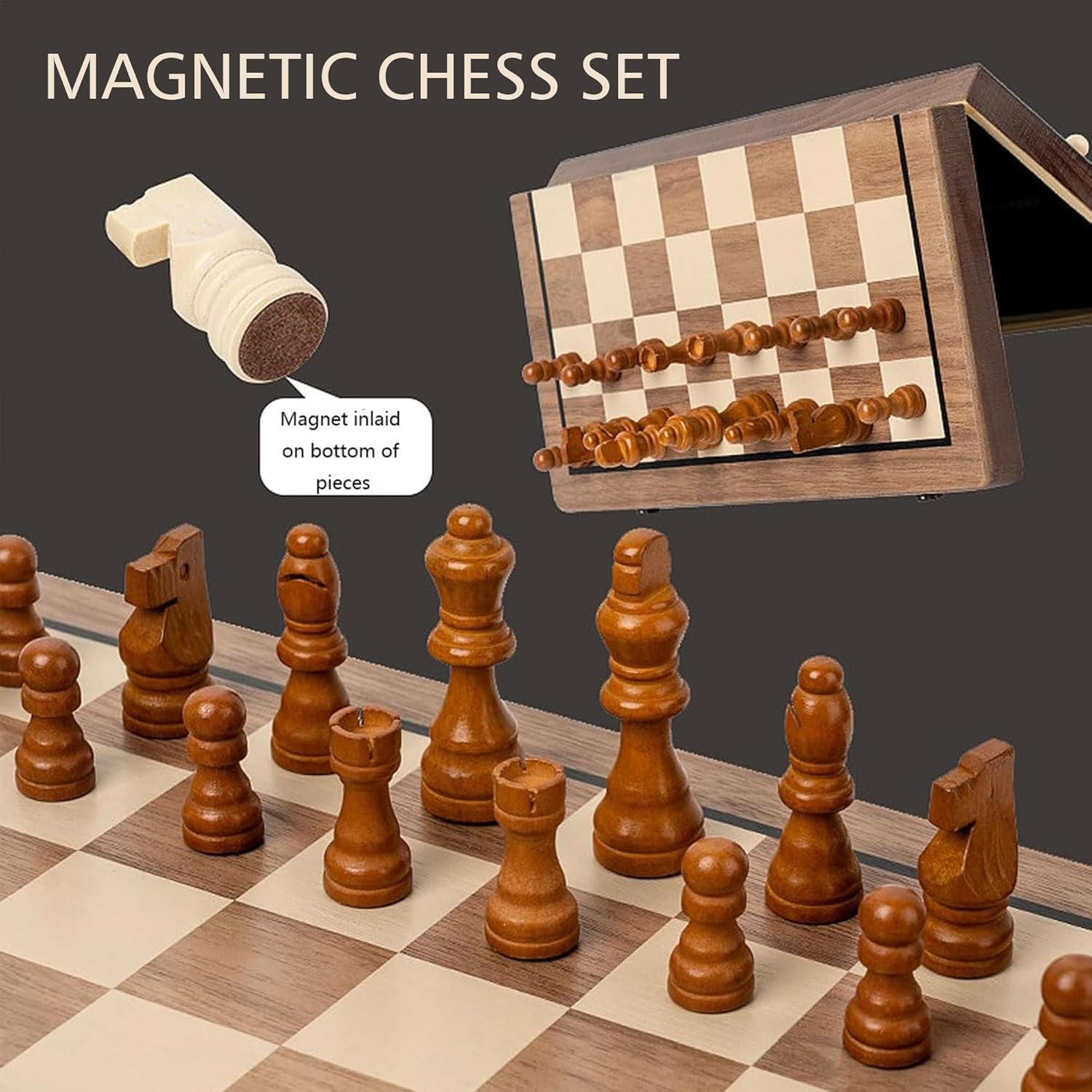 Wudly - Small Chess For Kids and Adults