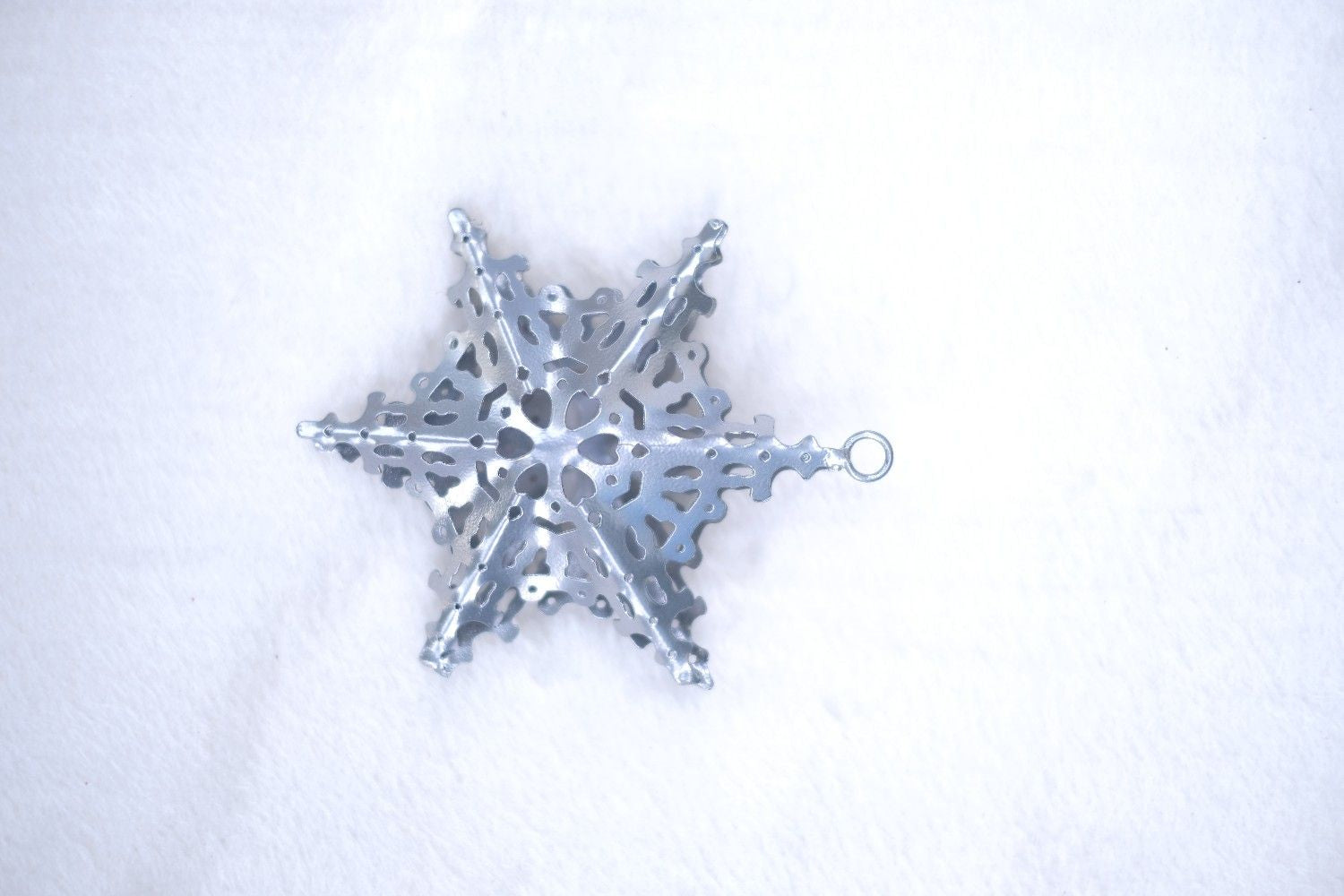 SWEN FLORIN, pack of 3 metal Christmas tree ornaments - Star, Snow flake, Heart